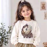 ست بلیز و شلوار دخترانه رنگ کرم سایز35 تا 50